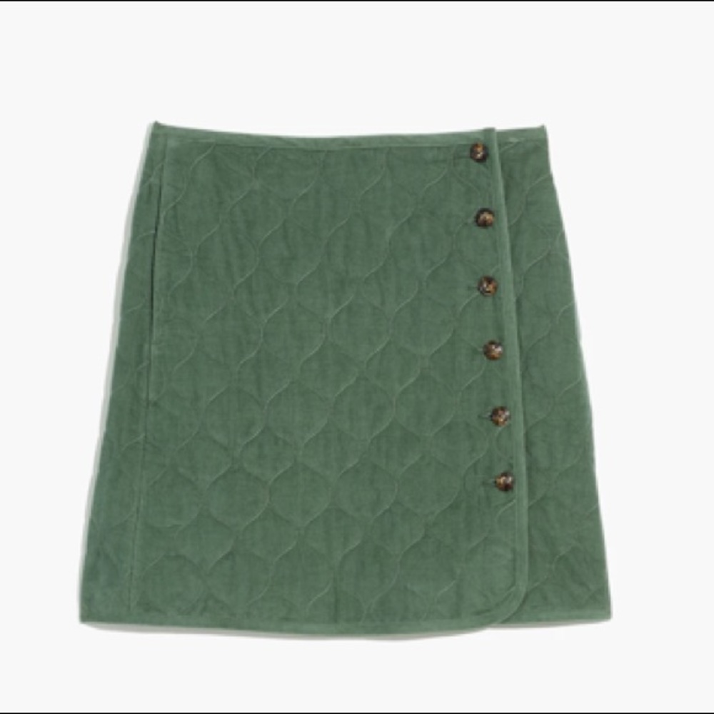 NWOT Madewell Corduroy Quilted Mini Skirt